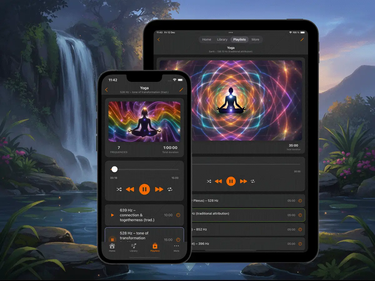 iPhone and iPad with Playlist German