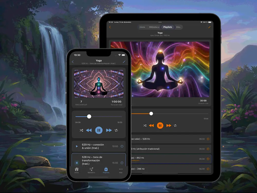 iPhone y iPad con lista de reproducción en alemán